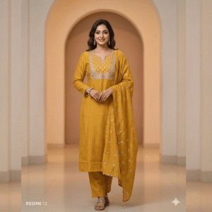 Salwar Suit Mustard Gold