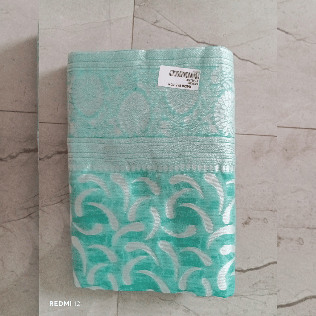 Sky Blue Saree - Image 4