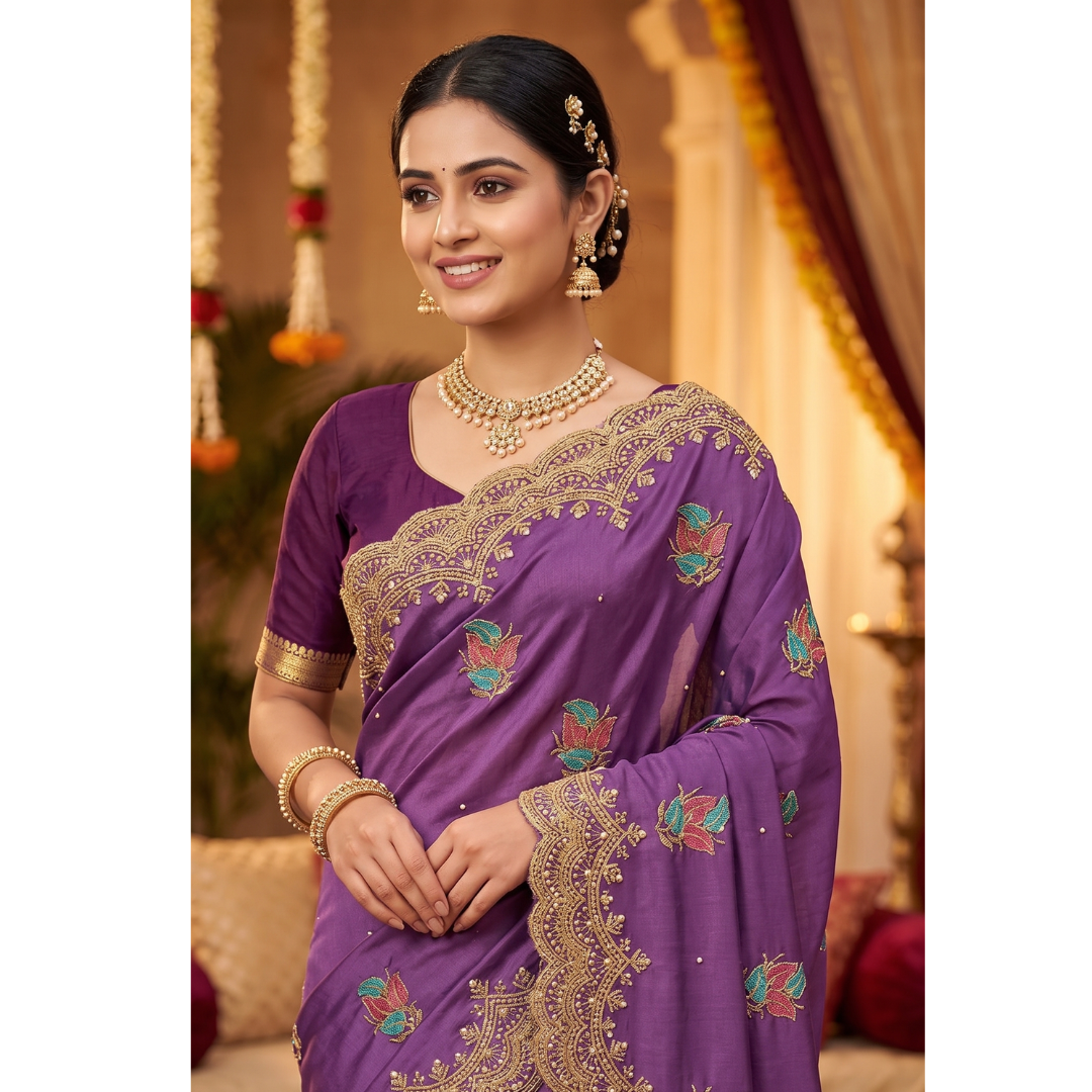 Embroidered Saree